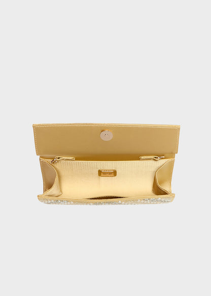 Pochette gioiello Elsie con strass e perline, con tracolla da spalla
