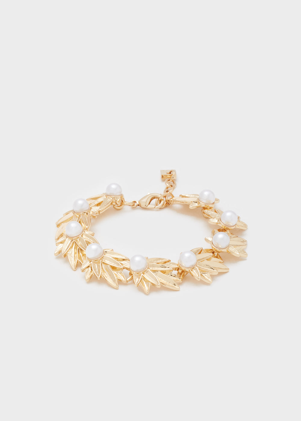 LEAF AND PEARL BRACELET