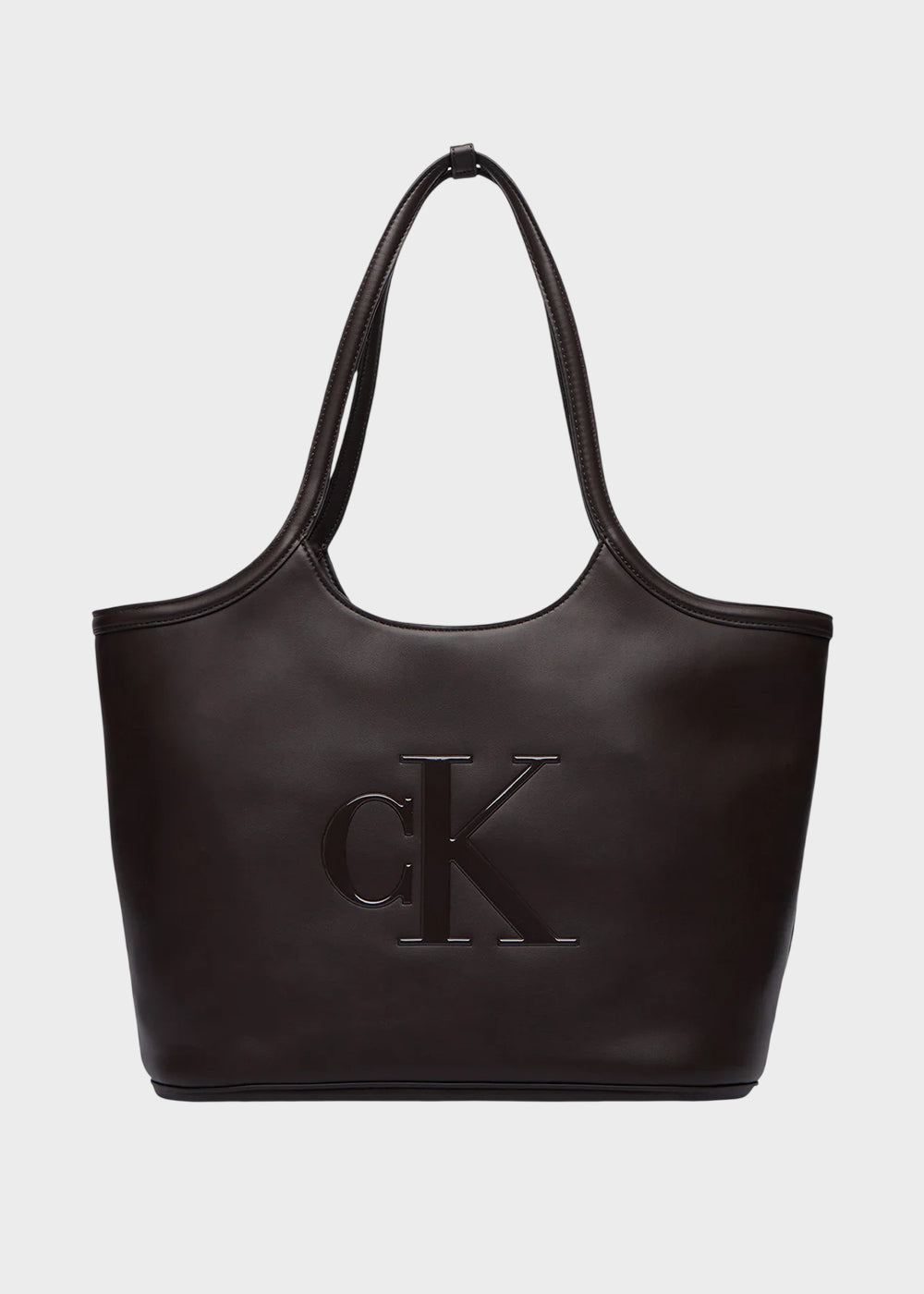 Borsa a spalla CK Shopper con logo frontale-1