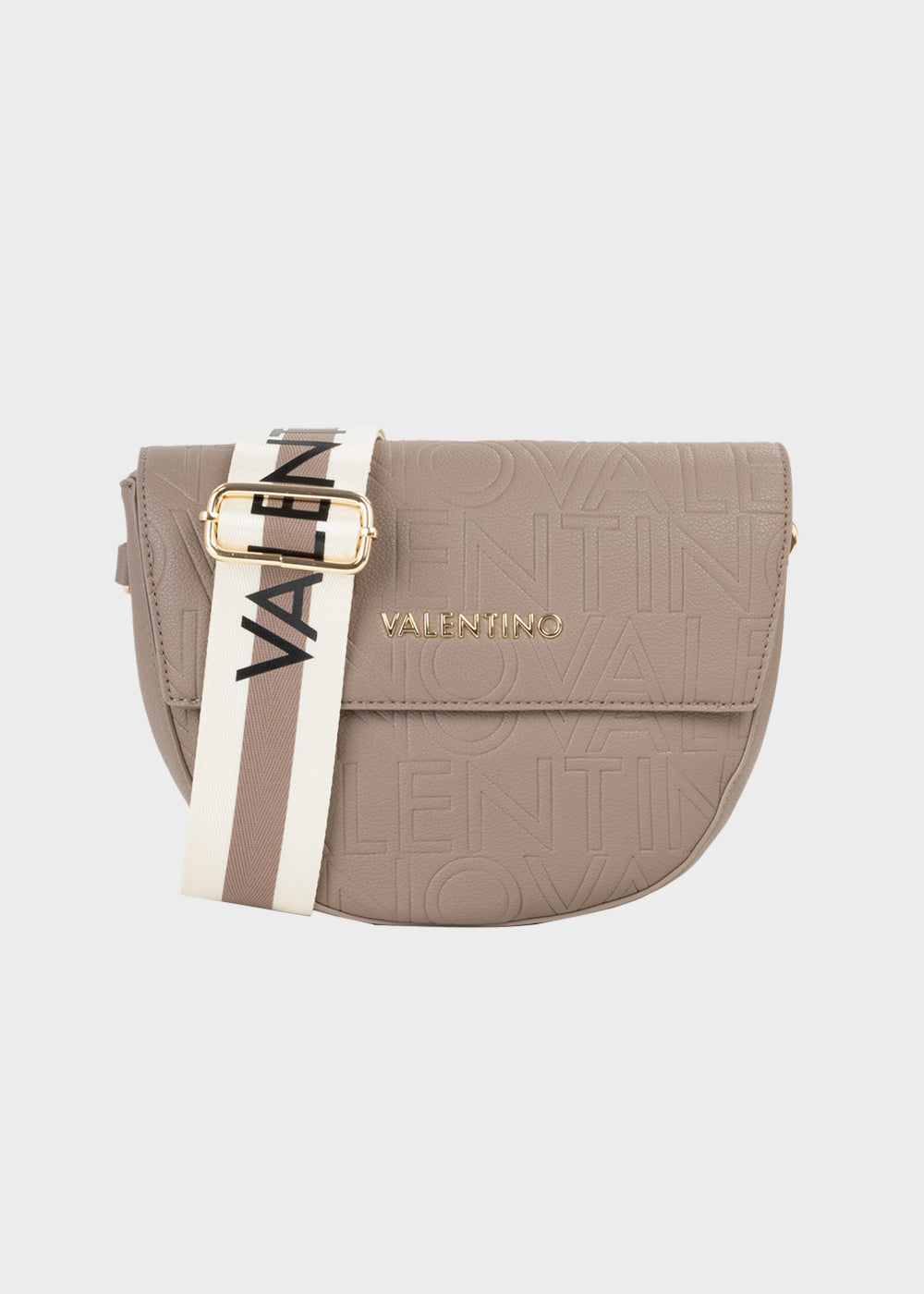 Borsa con tracolla Pansy e logo in rilievo all over