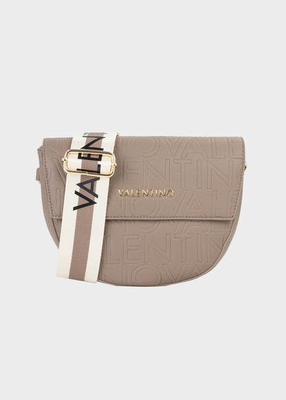 Borsa con tracolla Pansy e logo in rilievo all over