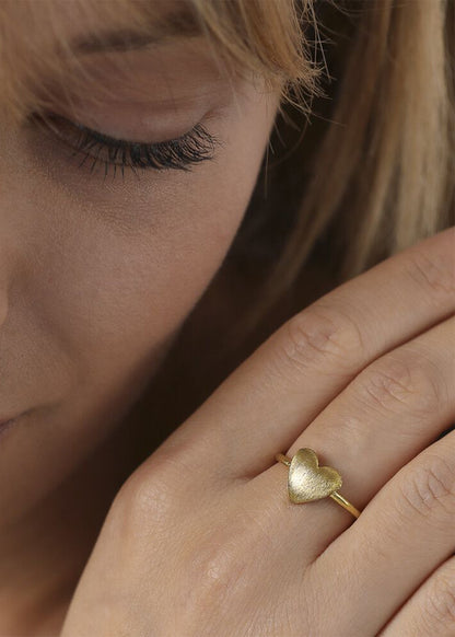 Domed Heart Ring