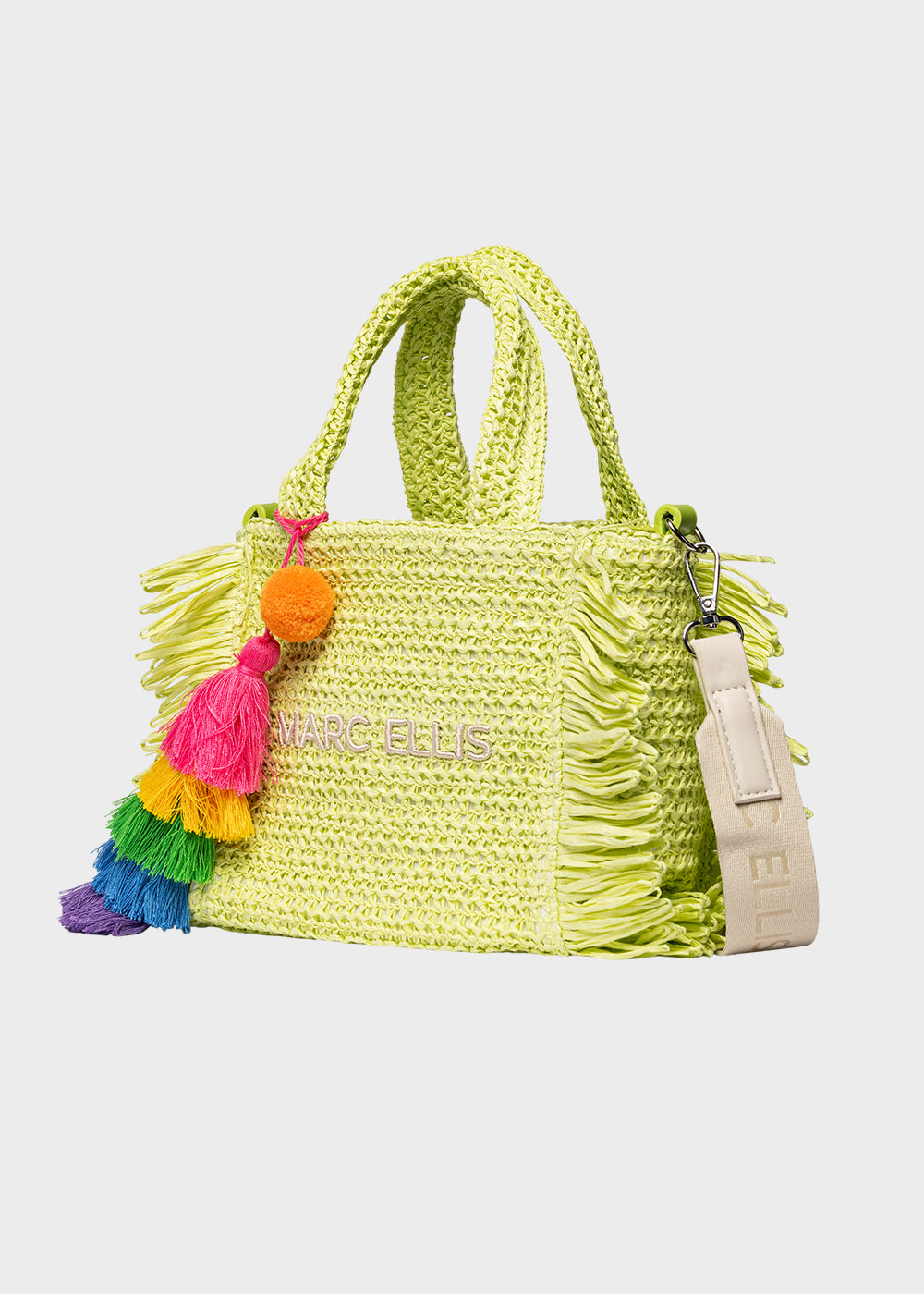 Borsa da Mare piccola Buby S.Claire S in effetto rafia, con tracolla