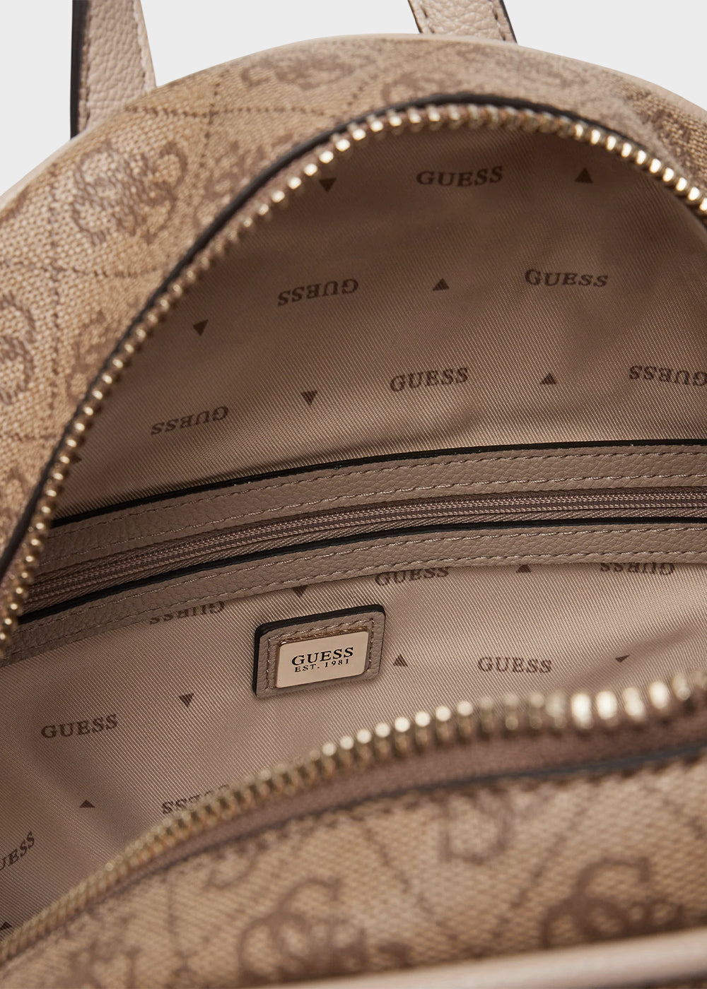 Zaino Manhattan II con tasche frontali e logo all over-6