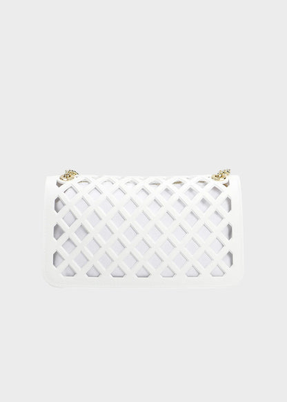 Borsa a tracolla Flat Basket con pochette interna
