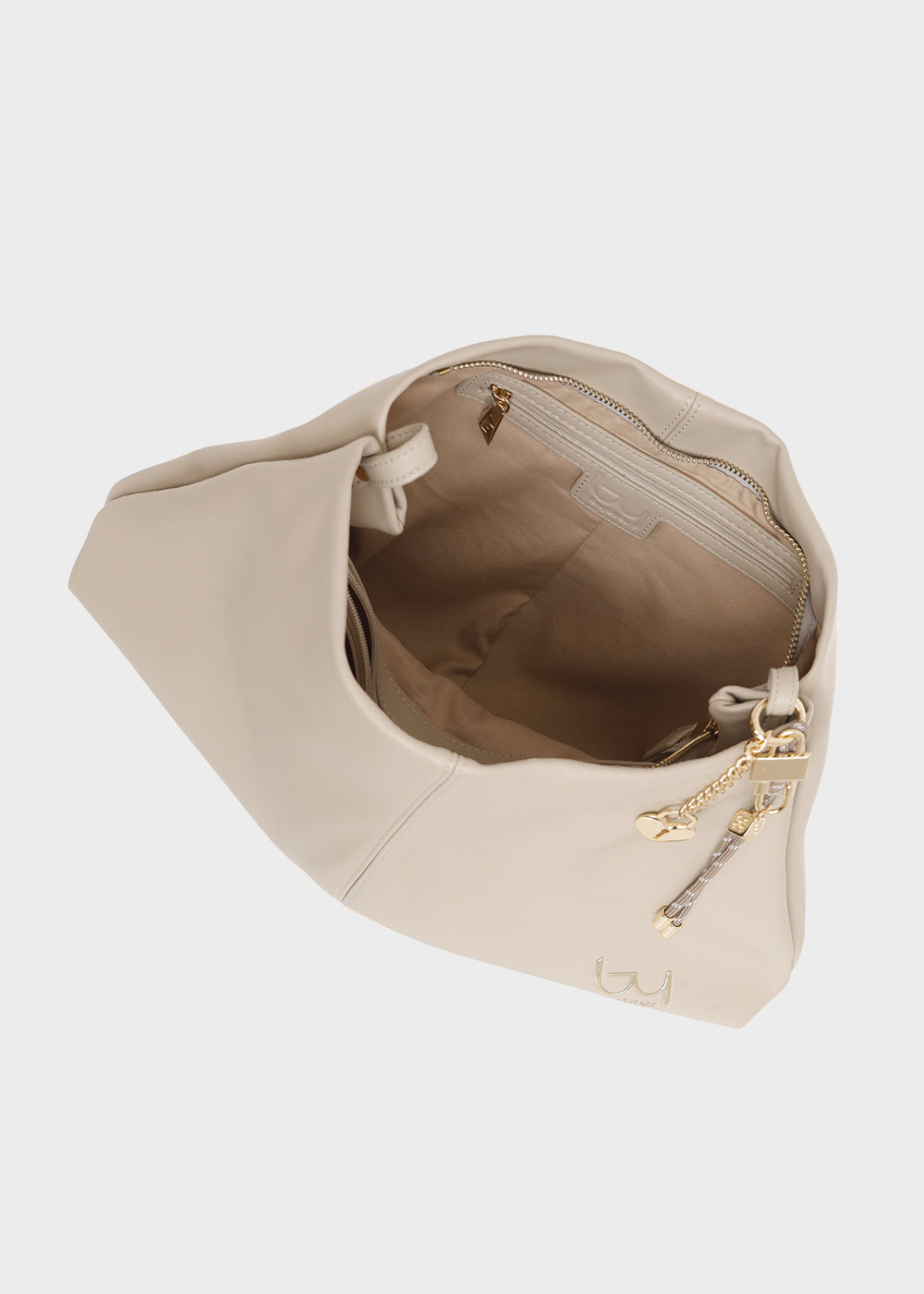 Borsa a spalla morbida Bay con charm-3