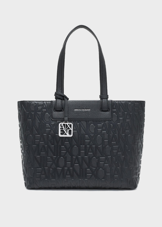 Liz Pebble M shopping bag with all-over logo
