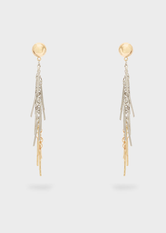 Orecchini lunghi Frange bicolor