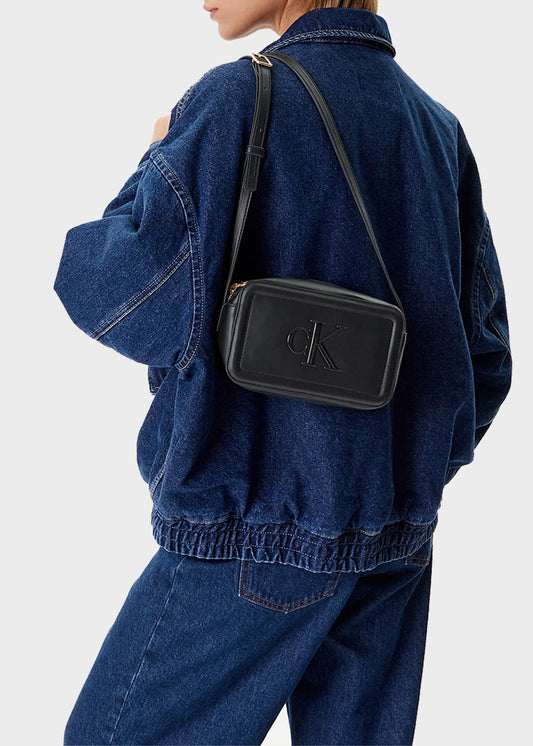 Raised Shoulder Bag with Printed Monogram