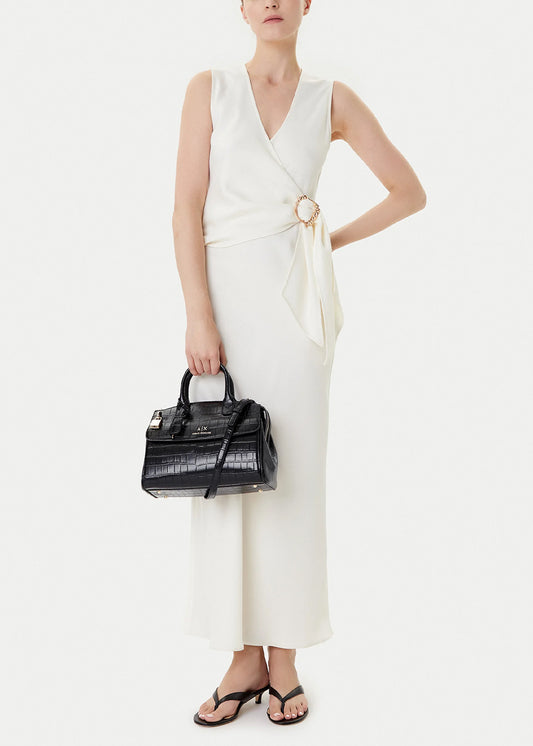 Borsa a mano con tracolla Jane Croco Tote M