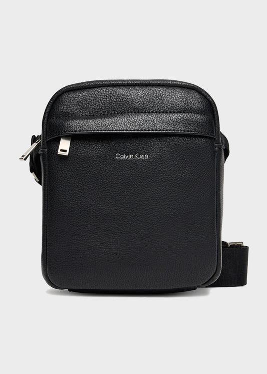 Borsello reporter micro martellato con zip