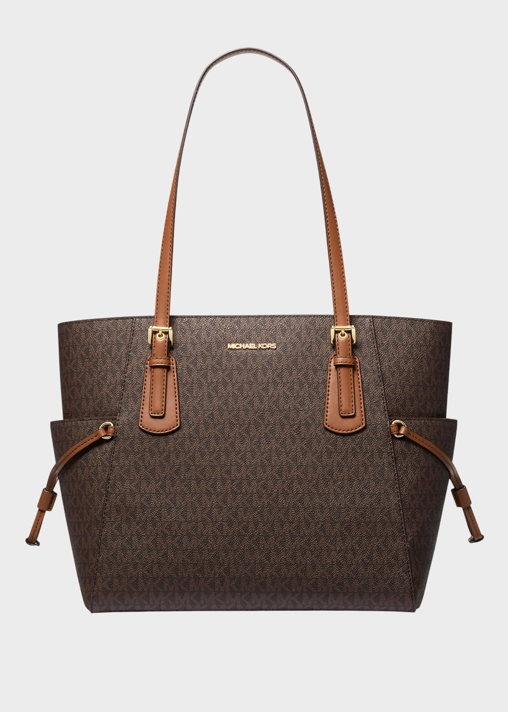 Borsa tote Voyager grande con logo all over