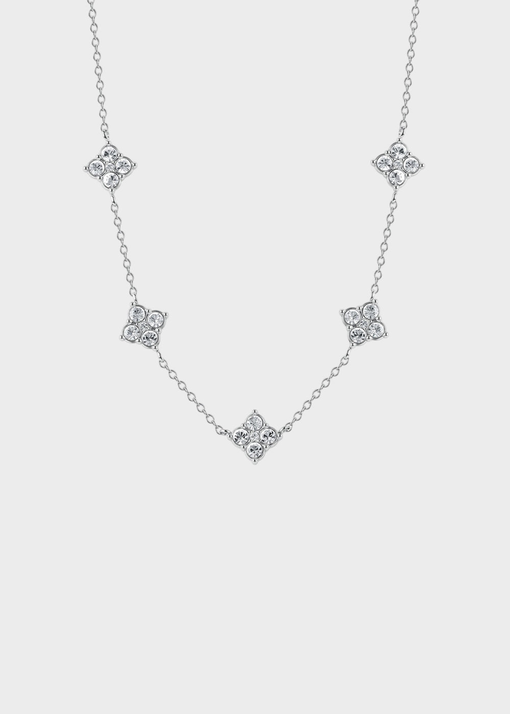Collana Gleam girocollo in acciaio con cristalli