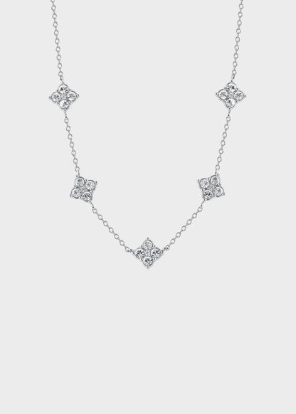 Collana Gleam girocollo in acciaio con cristalli