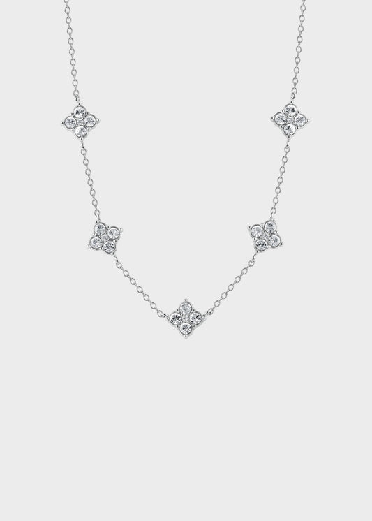 Collana Gleam girocollo in acciaio con cristalli