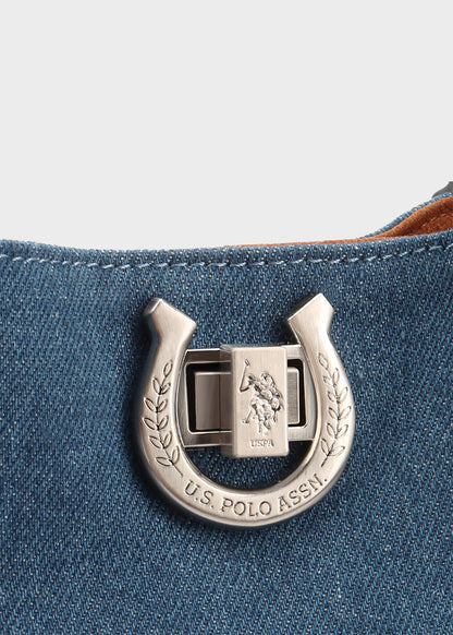 Borsa a mano Middleton D. con tracolla, in denim