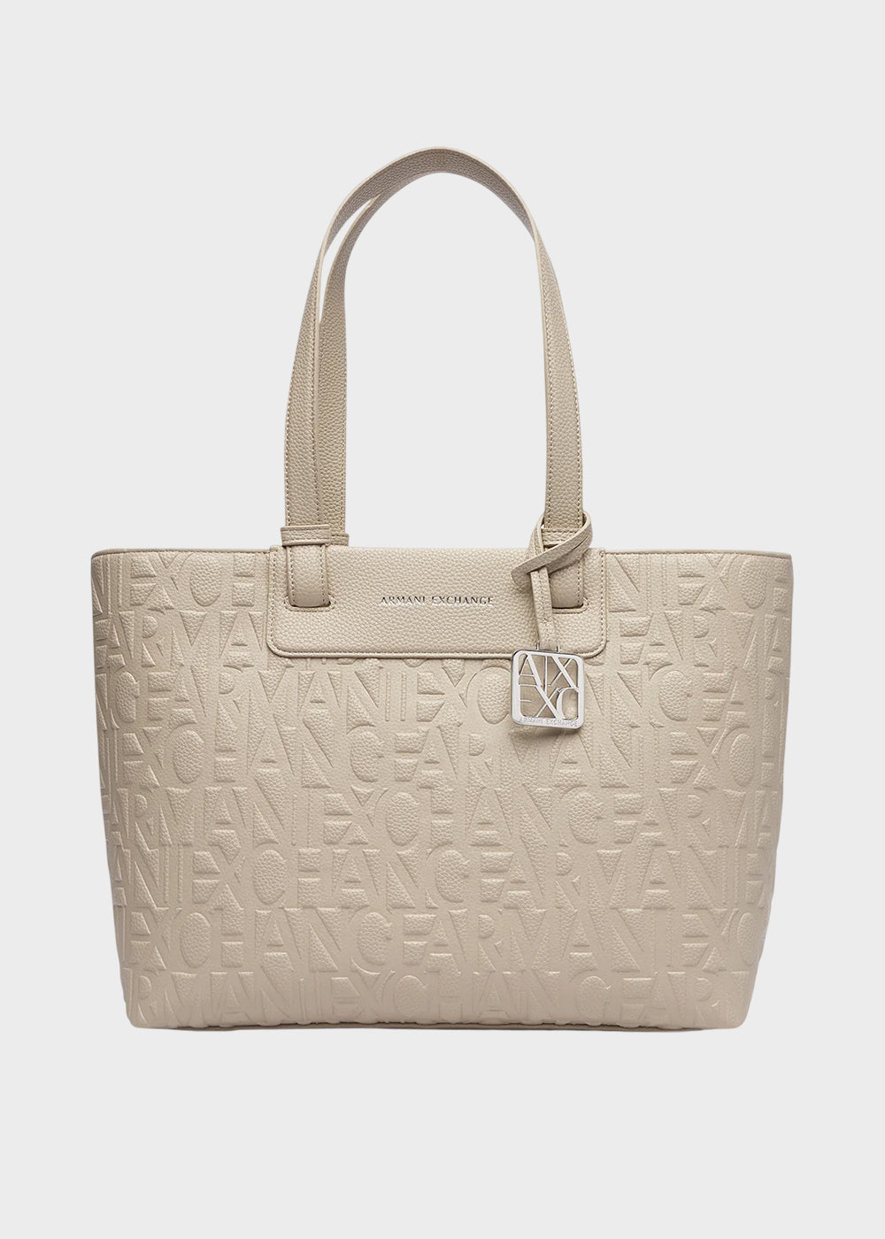 Borsa shopping Liz Pebble M con logo all over-1
