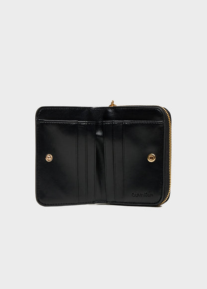 Leather zip wallet