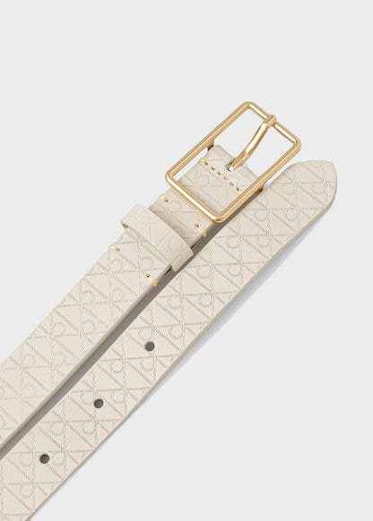 Leather belt with logo (2.5 cm)