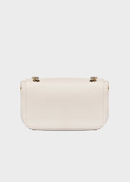 Borsa a tracolla Victoria M GR con pattina e logo metallico