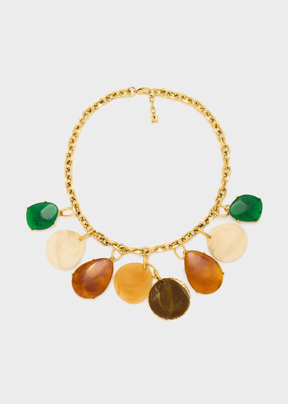 Collana pendenti resina marrone
