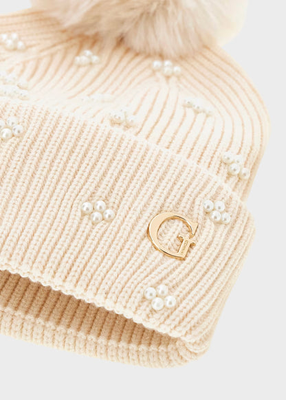 Cappello con logo frontale e perline