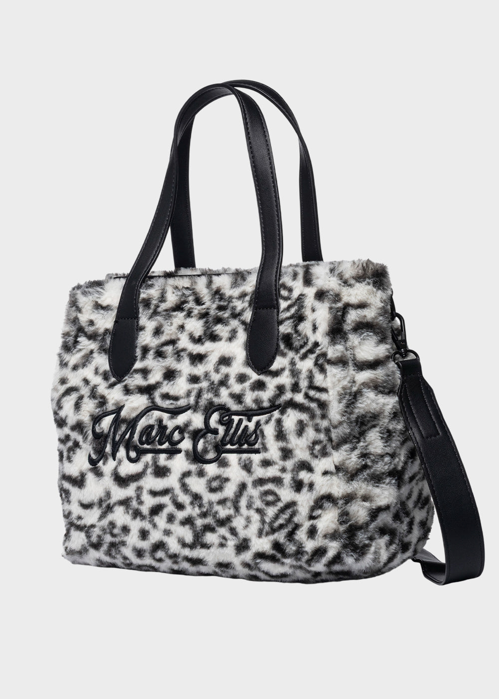 Borsa a mano Buby Lynx M animalier con tracolla, in effetto pelliccia