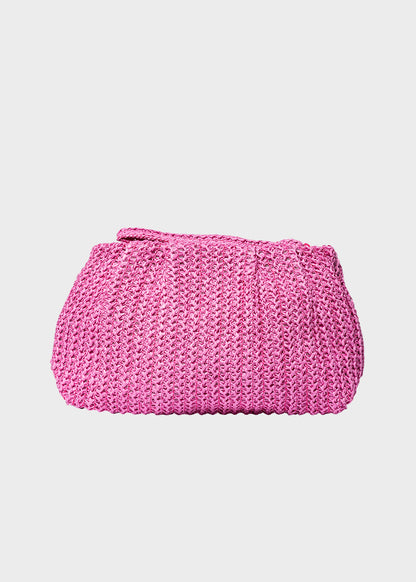 Pochette da Mare Buby S.Claire C in effetto rafia, con manico da polso