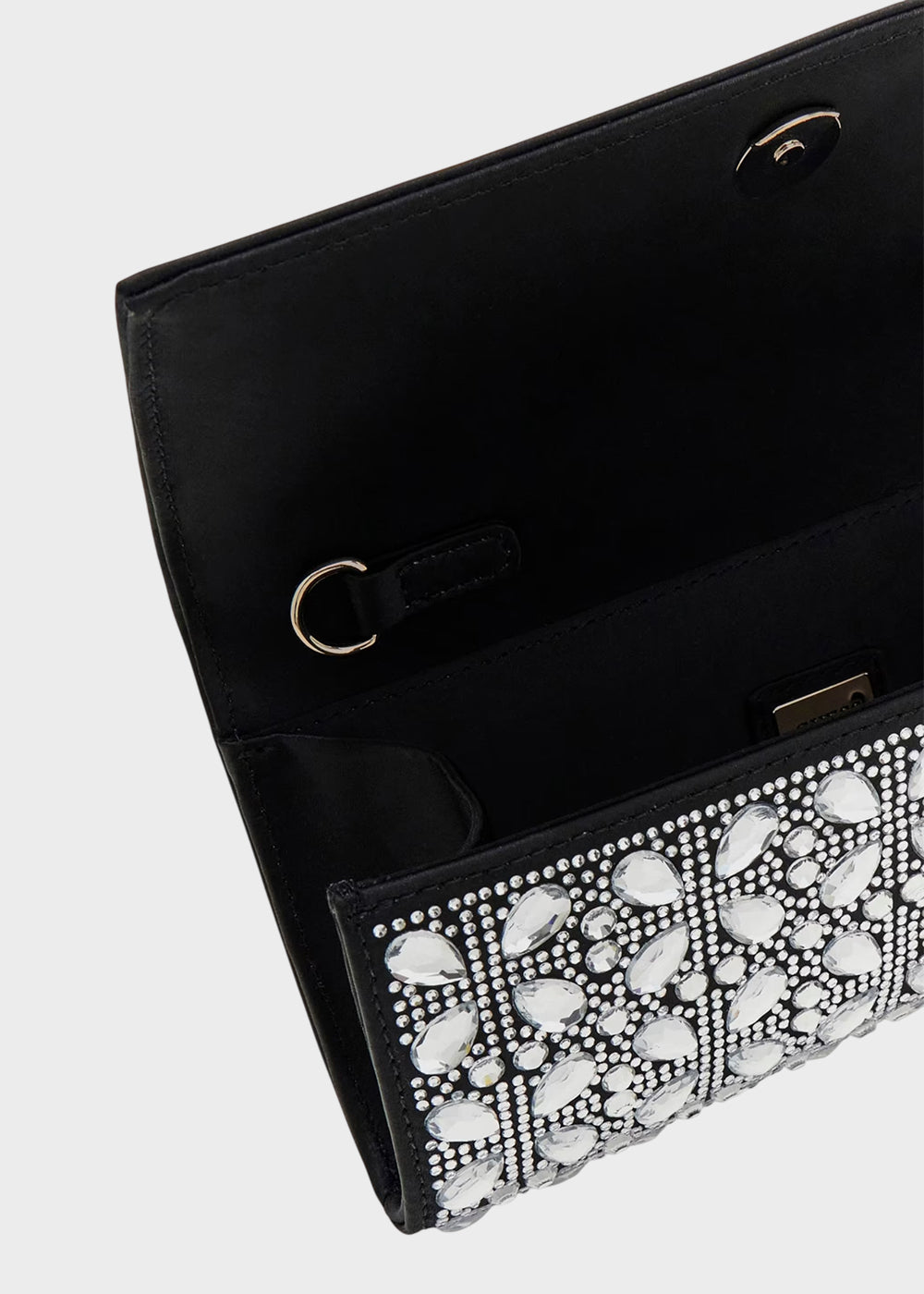 Pochette gioiello Elsie con strass, con tracolla da spalla