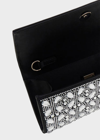 Pochette gioiello Elsie con strass, con tracolla da spalla