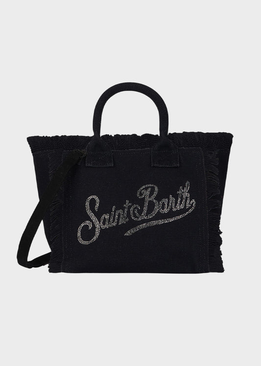 Borsa da mare media Colette Strass con tracolla, in canvas
