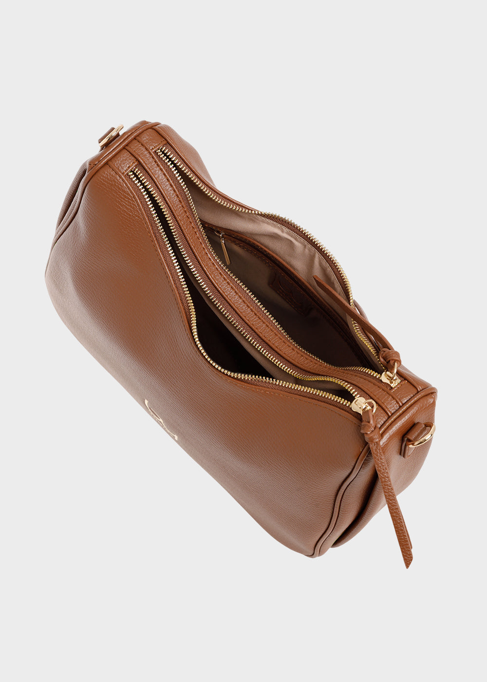 Borsa da spalla Cider con tracolla e doppia zip-3
