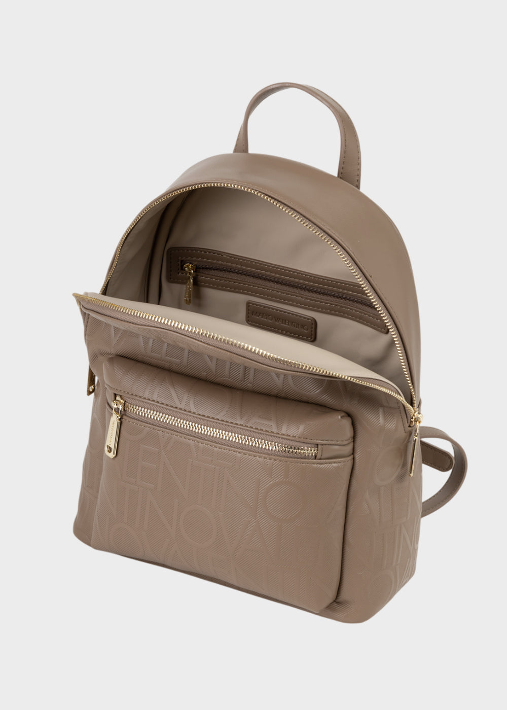 Zaino Ginevra Re con tasca frontale e logo all over