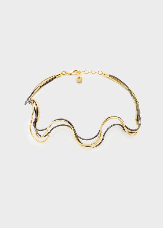 SOFT WAVE NECKLACE 18KT GOLD PLATED