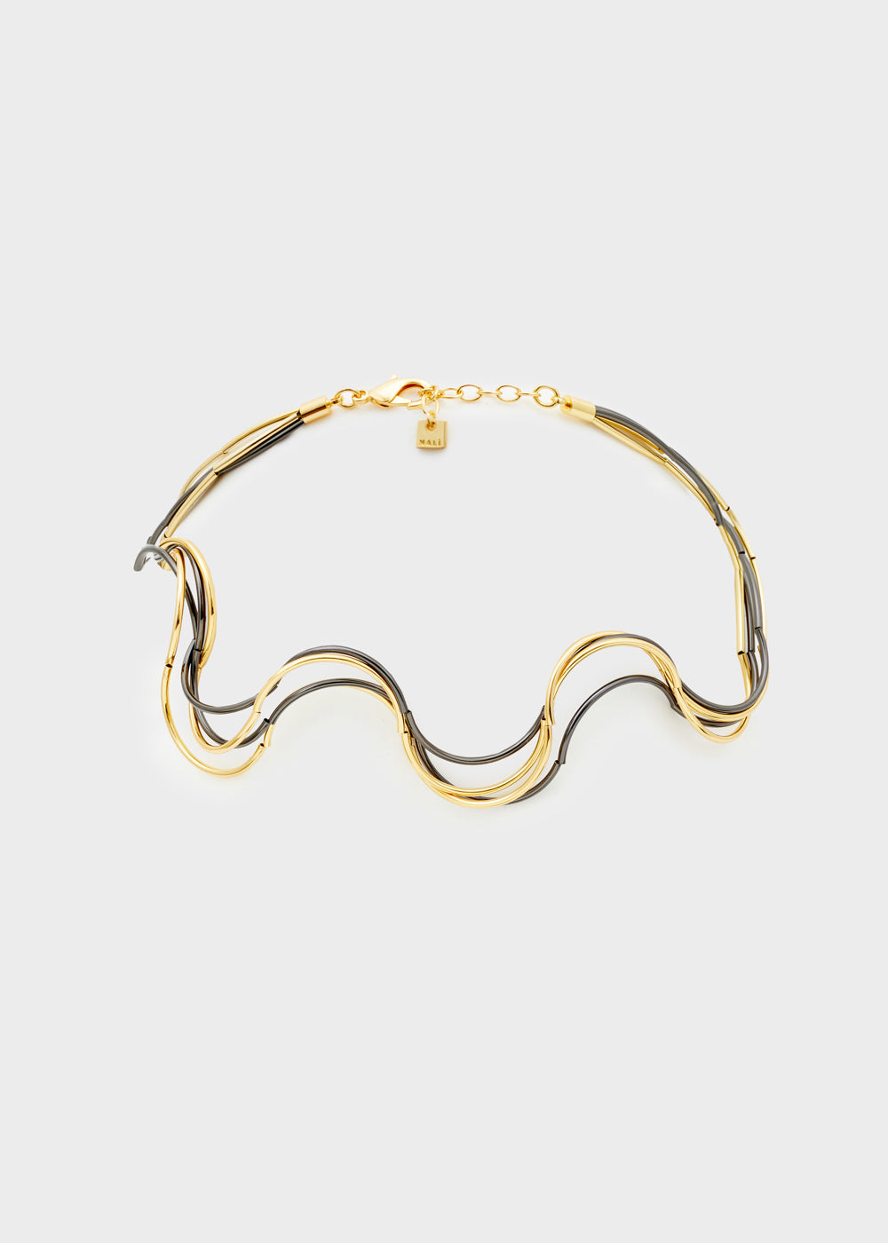 SOFT WAVE NECKLACE 18KT GOLD PLATED-4