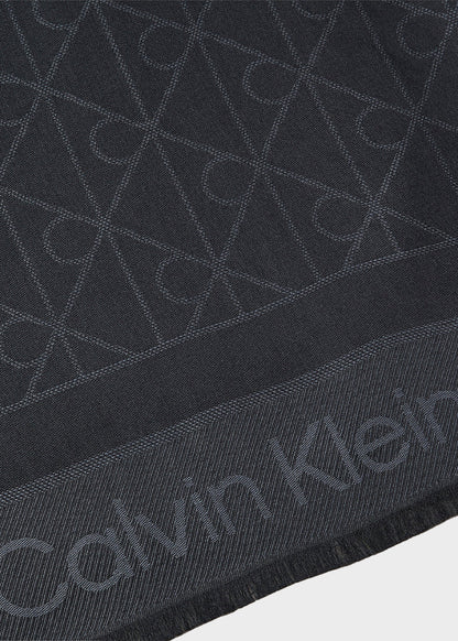 Sciarpa morbida con logo tono su tono