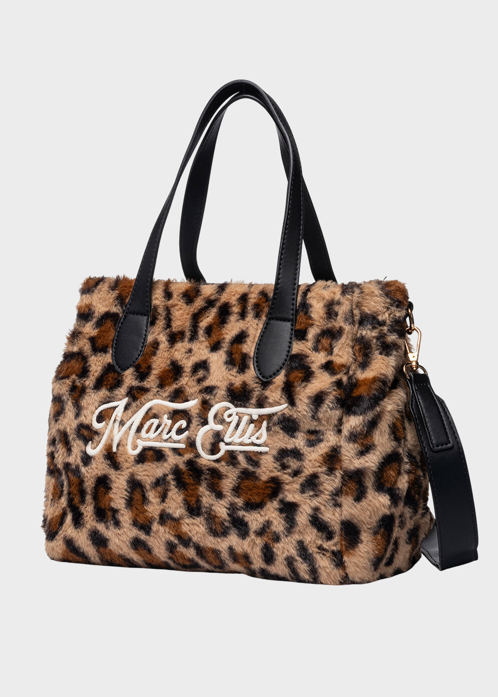 Borsa a mano Buby Lynx M animalier con tracolla, in effetto pelliccia
