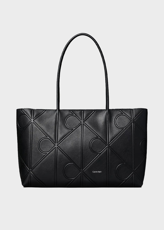 Tote bag with all-over monogram logo print