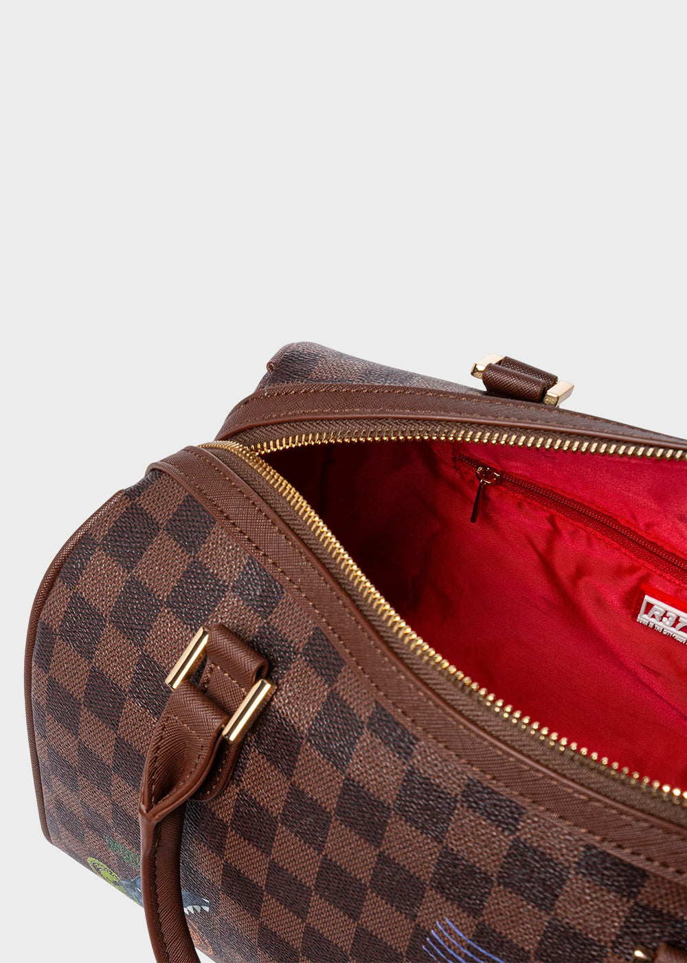 Borsa a mano con tracolla e trama a scacchi, "Limited Edition"-4