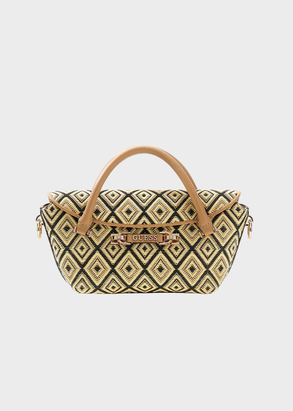Borsa a mano in tessuto con tracolla Sophia Mini con trama geometrica