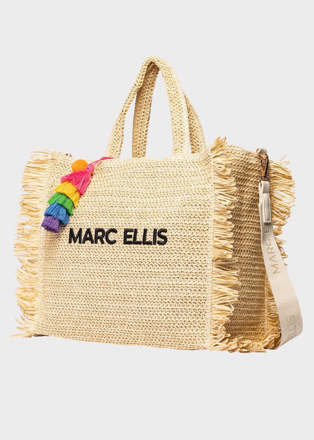 Borsa da Mare Buby S.Claire L in effetto rafia, con tracolla