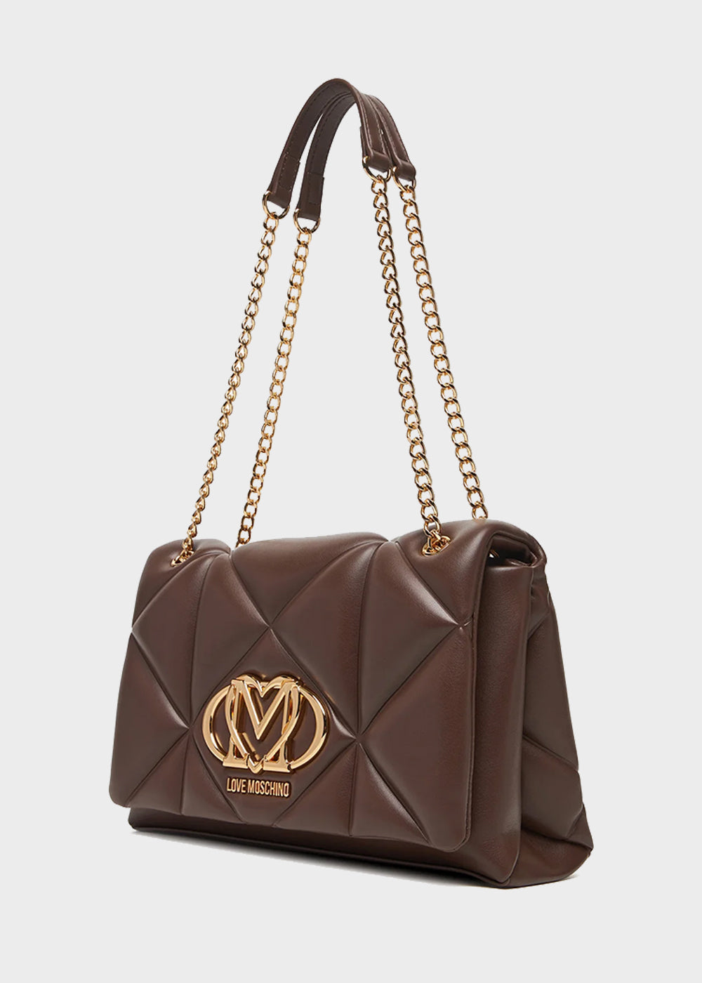 Borsa da spalla con logo frontale