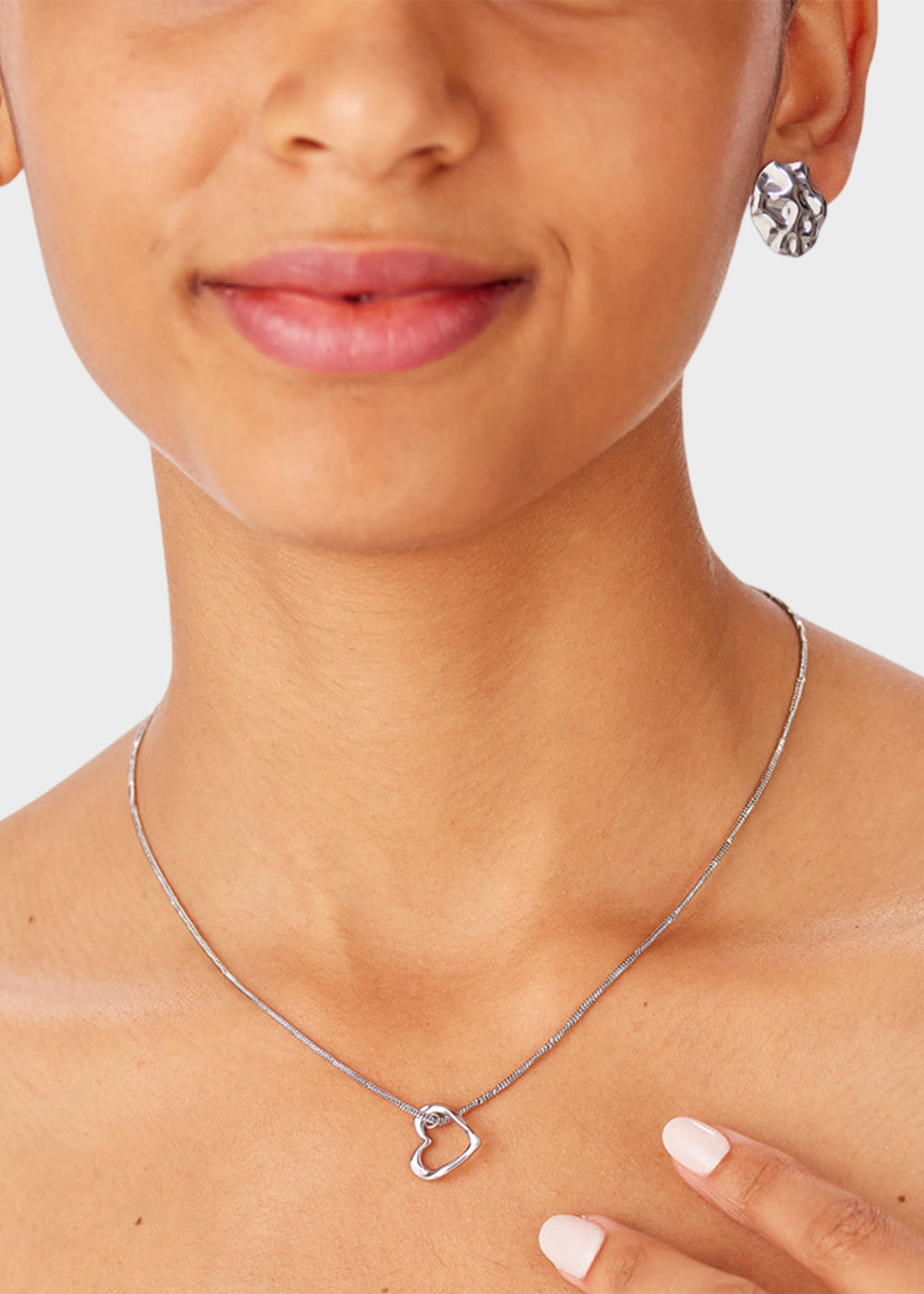 Collana Emotion in acciaio con pendente a forma di cuore