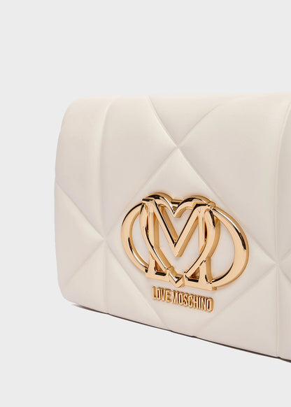 Borsa a tracolla con logo frontale