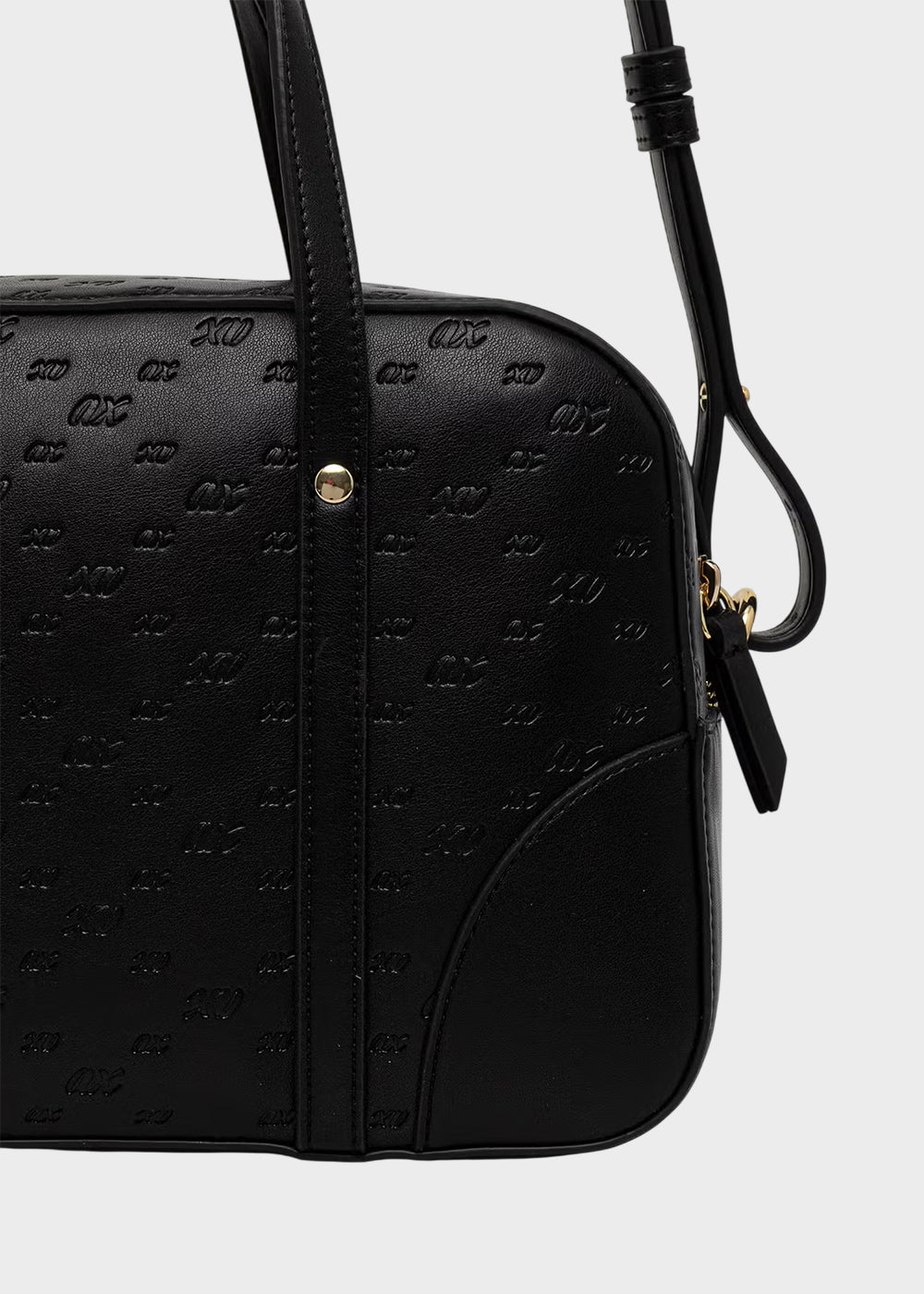 Bauletto a mano Polly Logo M con tracolla e logo all over-3