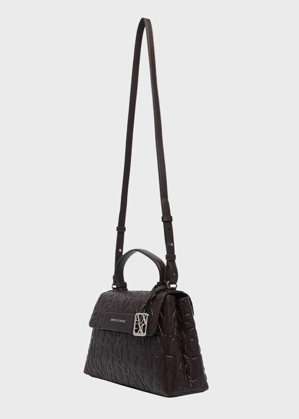 Borsa a mano con tracolla Liz Pebble con logo all over-6