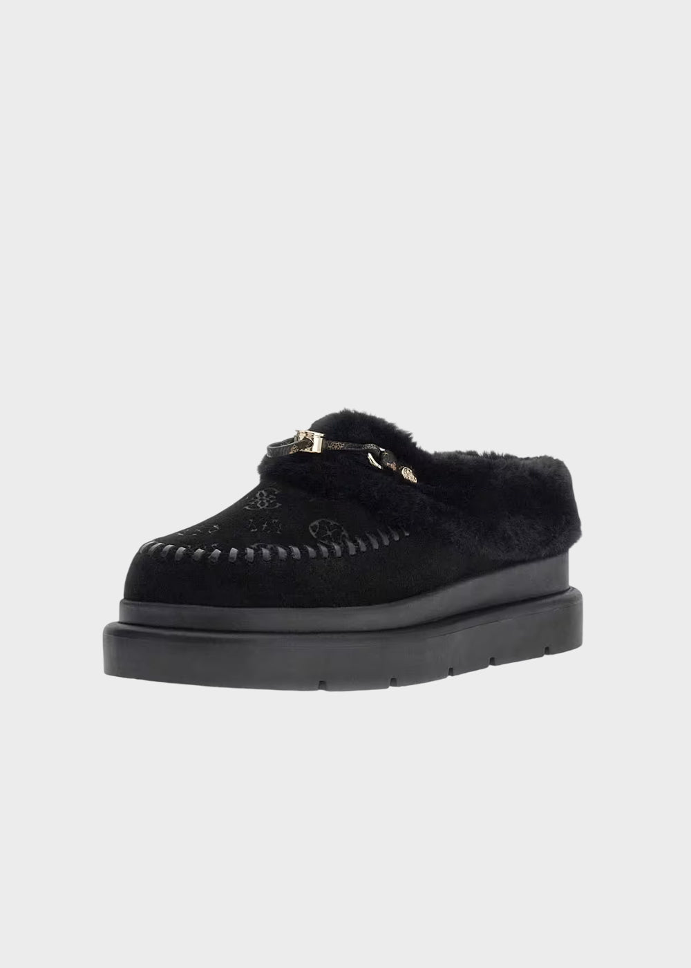 Scarpa Kendry platform con pelliccia