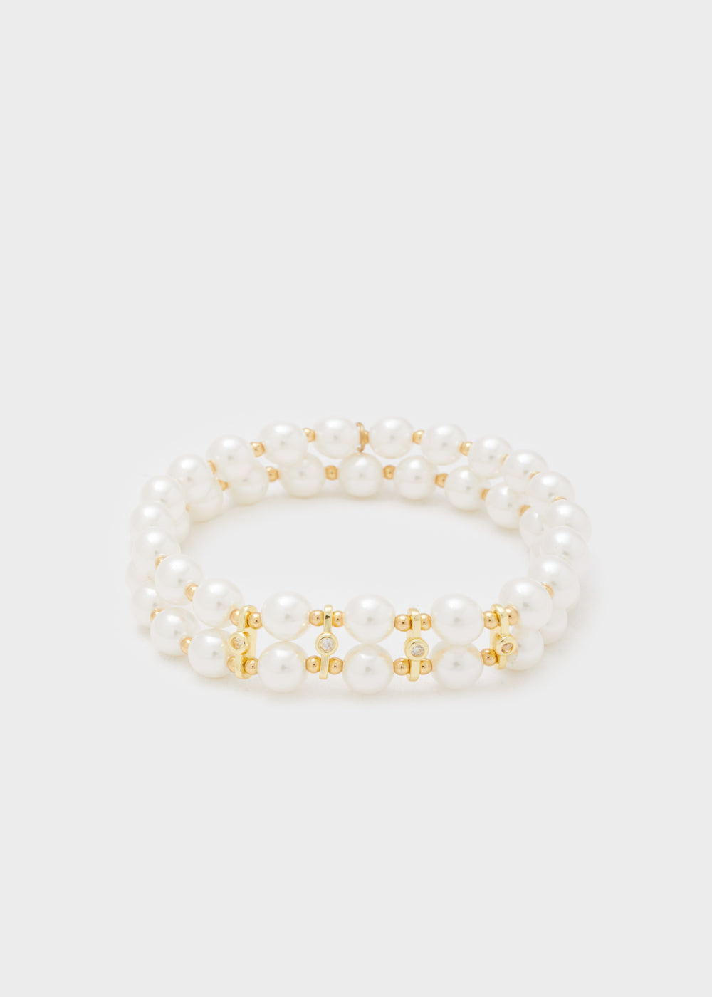 BRACCIALE TWO-ROWS PERLE