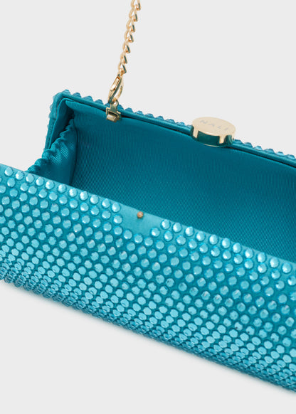 CLUTCH RUBINO CON PIETRE TURCHESE