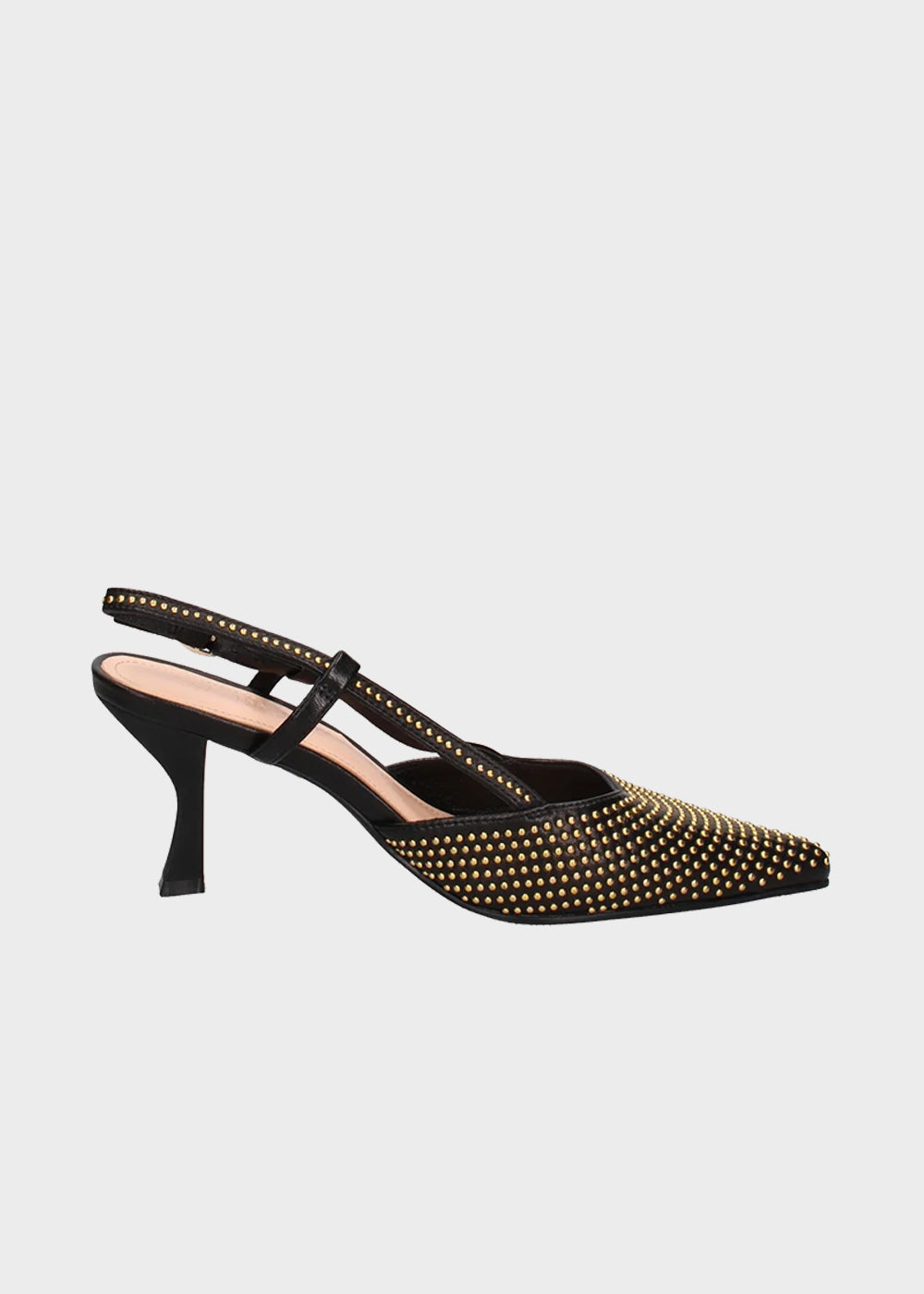 Décolleté in pelle con tacco 6.5 cm